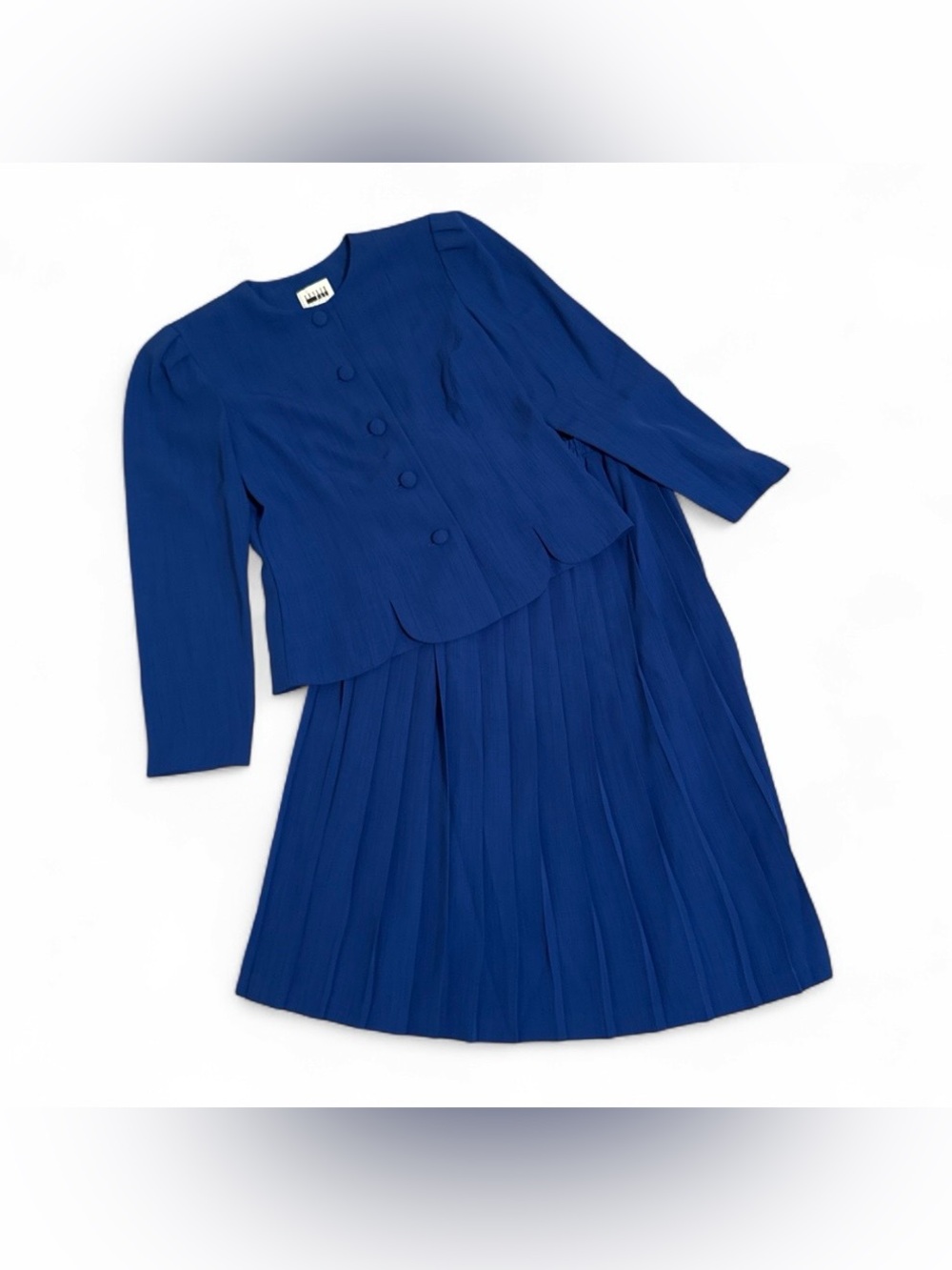 90s pleated skirt and jacket set